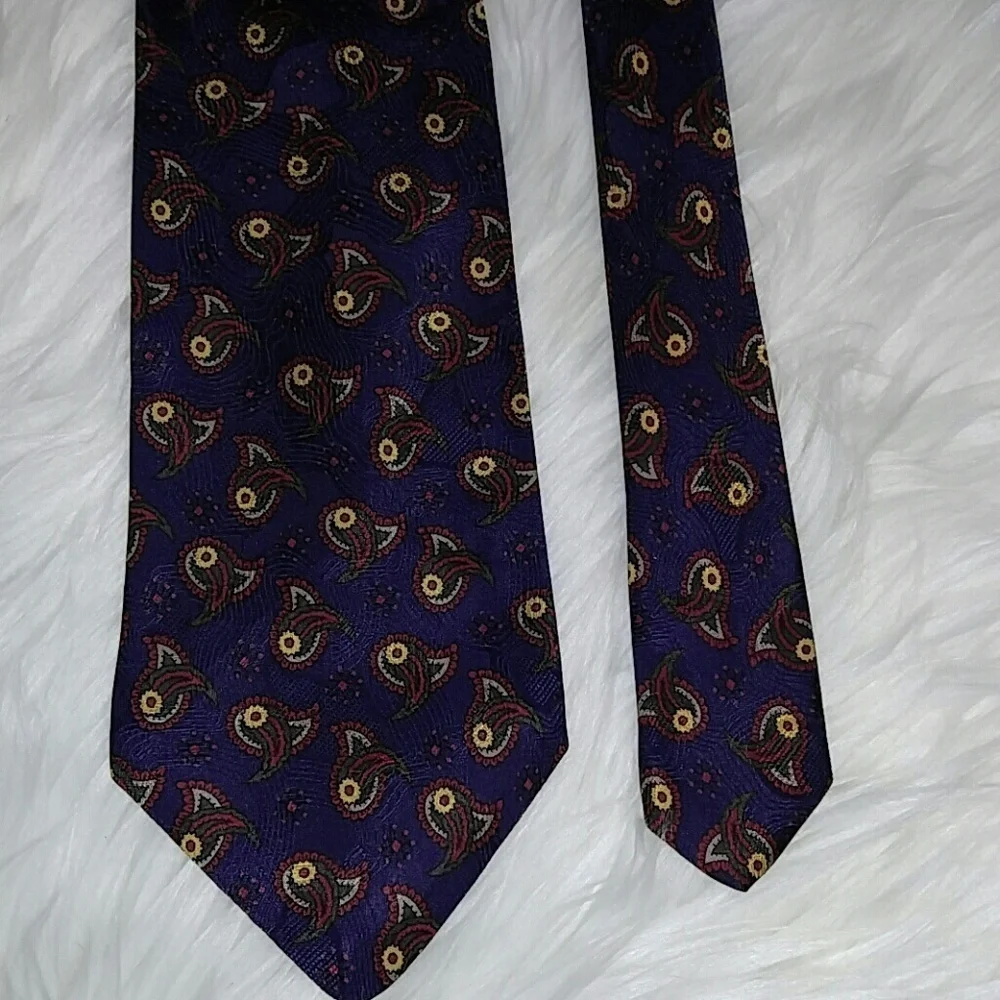 Johnston Murphy Purple Paisley Tie 59